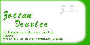 zoltan drexler business card