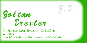zoltan drexler business card
